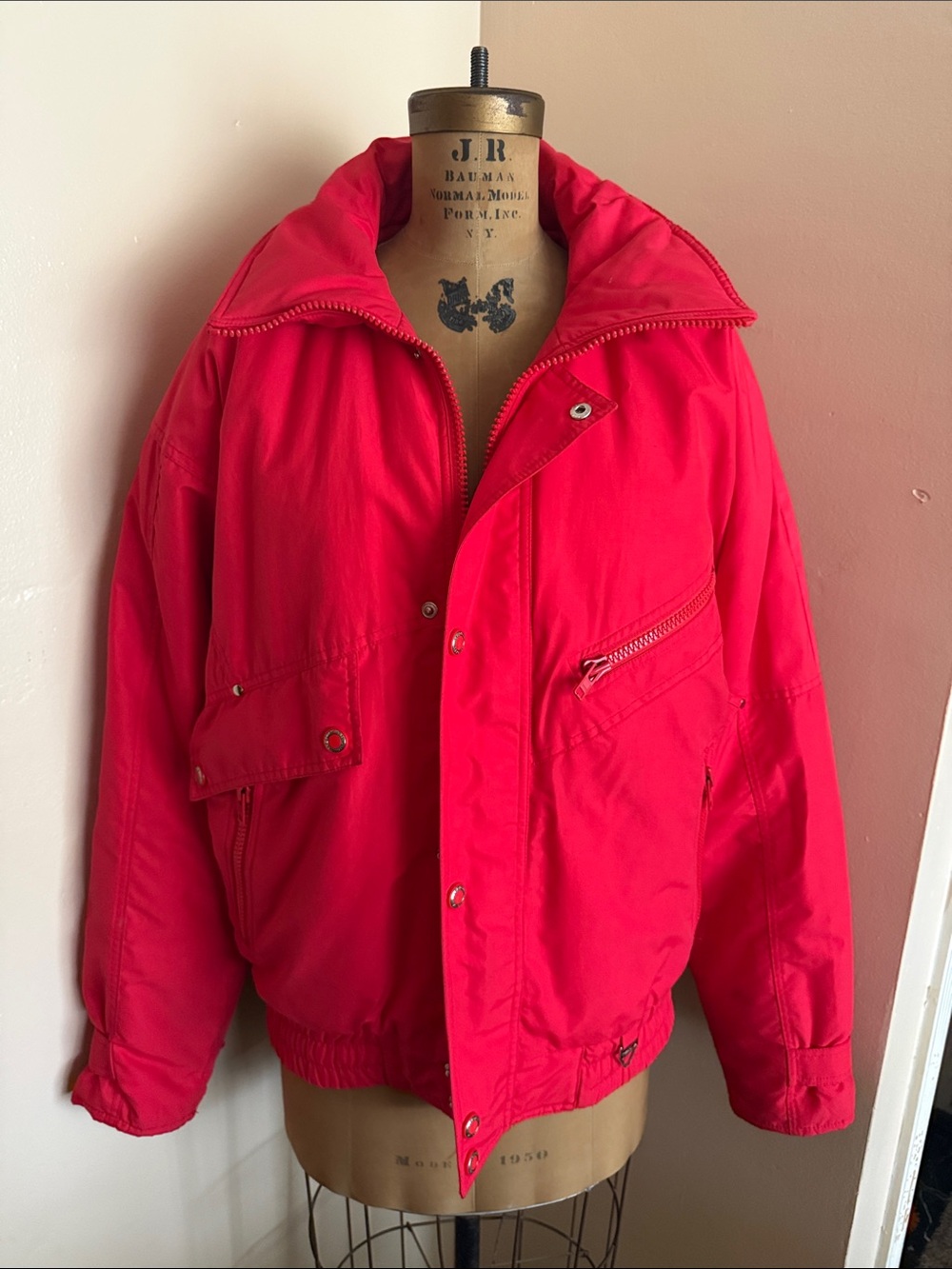 Vintage 80s Tyrolia by Head Red Ski Jacket Hood Size M